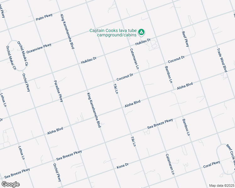 map of restaurants, bars, coffee shops, grocery stores, and more near Tiki Lane in Ocean View