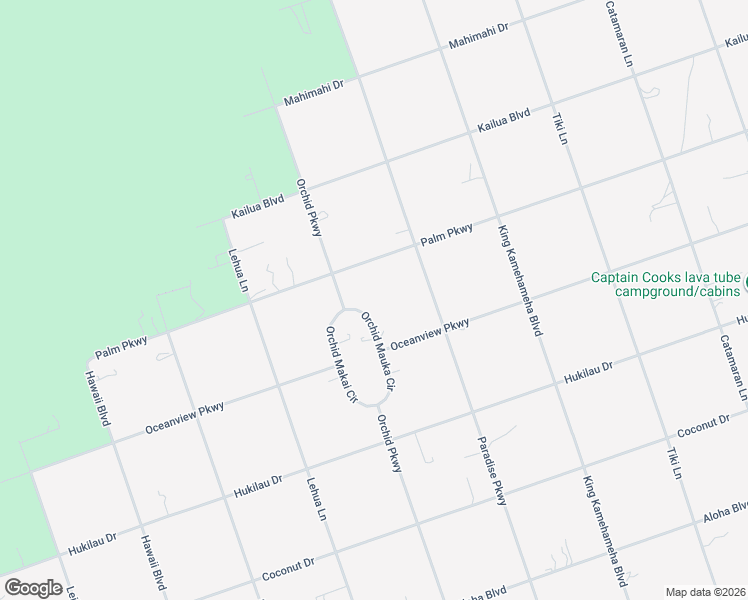 map of restaurants, bars, coffee shops, grocery stores, and more near 92-6108 Orchid Mauka Circle in Ocean View