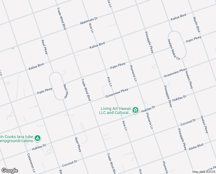 map of restaurants, bars, coffee shops, grocery stores, and more near 92-8617 Koa Lane in Captain Cook