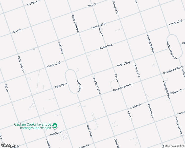map of restaurants, bars, coffee shops, grocery stores, and more near Palm Parkway in Ocean View