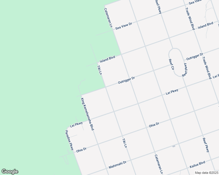 map of restaurants, bars, coffee shops, grocery stores, and more near 92-2453 Outrigger Drive in Captain Cook