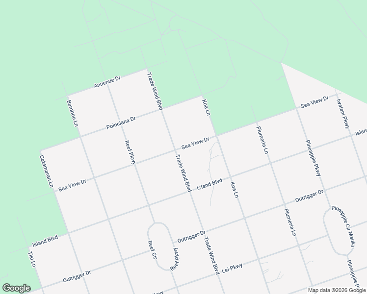 map of restaurants, bars, coffee shops, grocery stores, and more near Sea View Drive in Ocean View