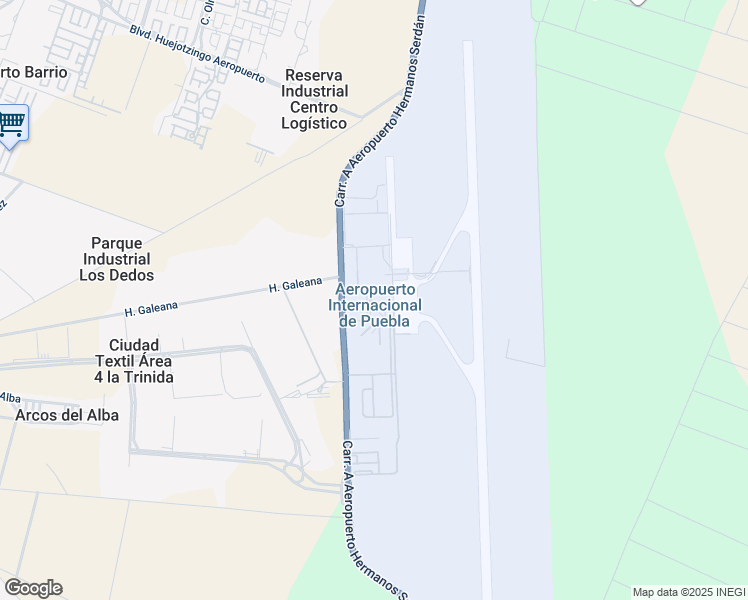 map of restaurants, bars, coffee shops, grocery stores, and more near Km 91.5 Carretera Federal México-Puebla in Huejotzingo