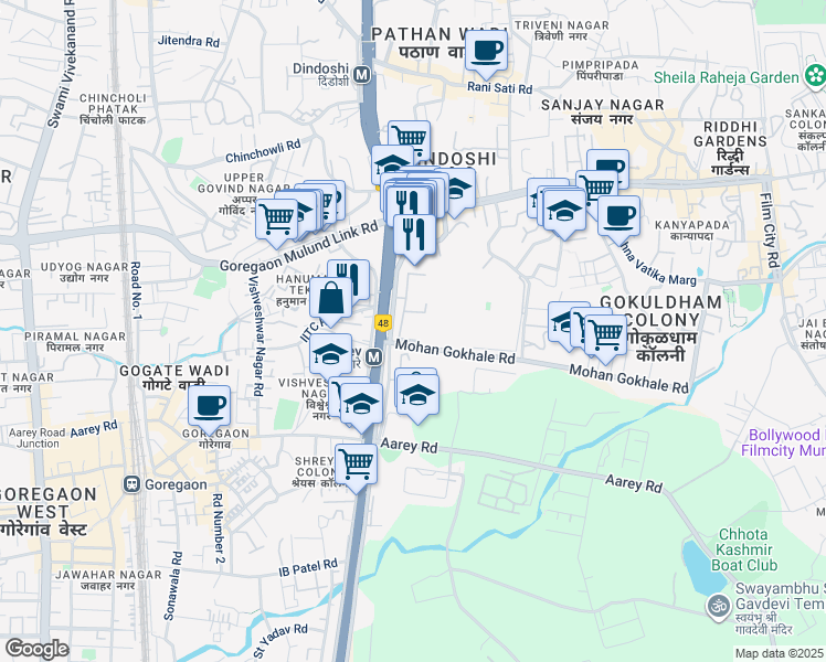 map of restaurants, bars, coffee shops, grocery stores, and more near in Mumbai