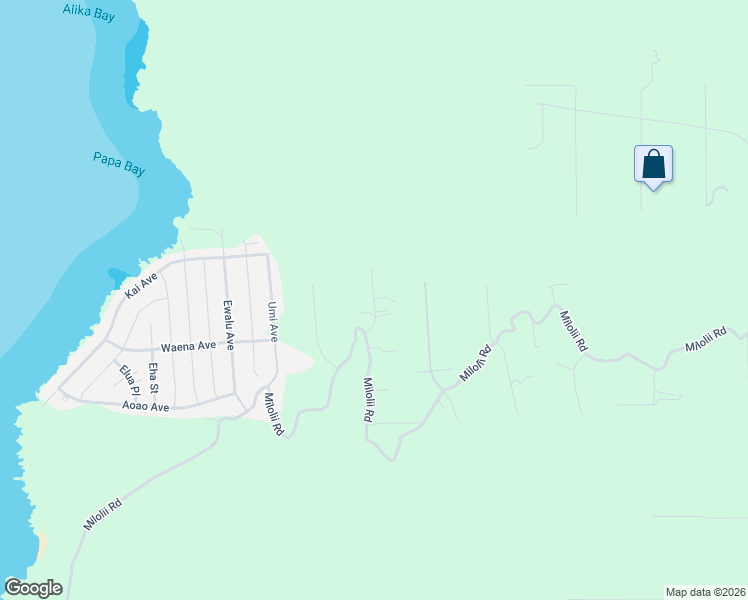 map of restaurants, bars, coffee shops, grocery stores, and more near Puhala Avenue in Hawaii County
