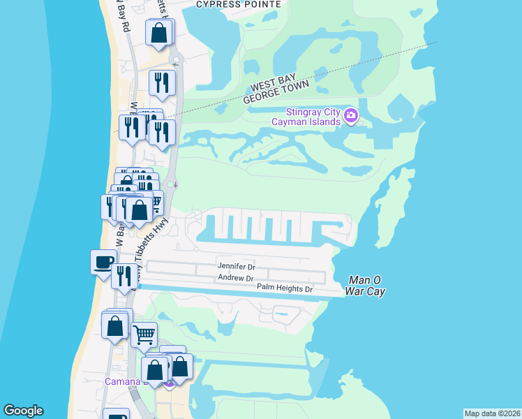 map of restaurants, bars, coffee shops, grocery stores, and more near in 