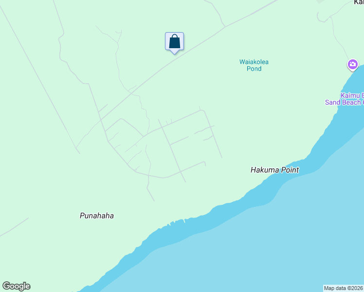 map of restaurants, bars, coffee shops, grocery stores, and more near Kalapana Street in Pāhoa