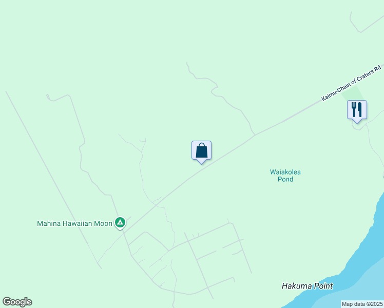 map of restaurants, bars, coffee shops, grocery stores, and more near 12-4906 Kaimu-Chain of Craters Road in Pāhoa