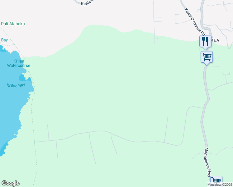map of restaurants, bars, coffee shops, grocery stores, and more near 82 Hawaii Belt Road in Captain Cook