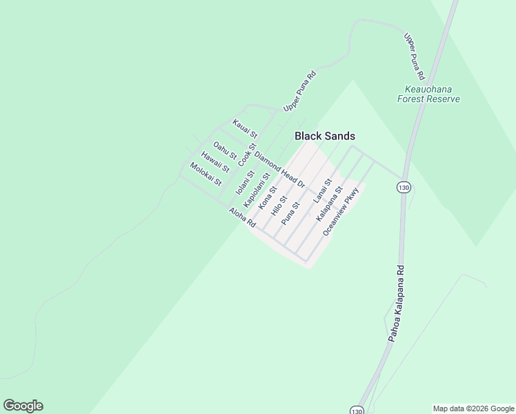 map of restaurants, bars, coffee shops, grocery stores, and more near 12-4350 Kona Street in Pāhoa