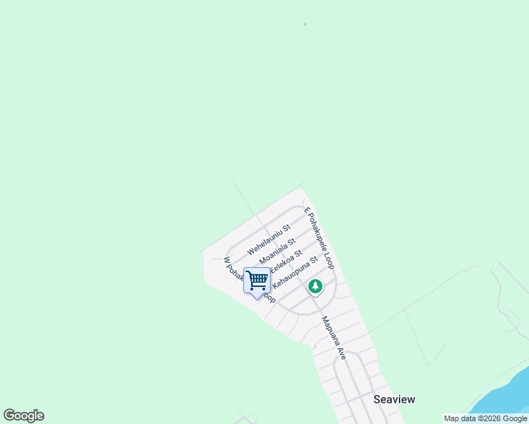 map of restaurants, bars, coffee shops, grocery stores, and more near 12-7011 Kamoamoa Street in Pāhoa