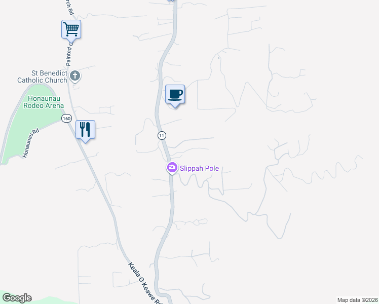 map of restaurants, bars, coffee shops, grocery stores, and more near 84-5040 Hawaiʻi Belt Road in Captain Cook