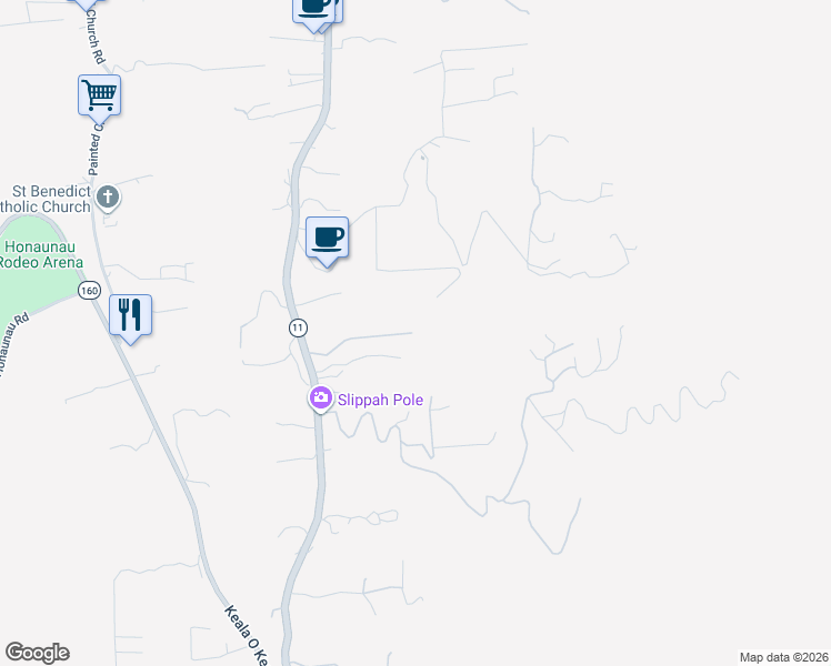 map of restaurants, bars, coffee shops, grocery stores, and more near 84-5052 Mamalahoa Highway in Captain Cook