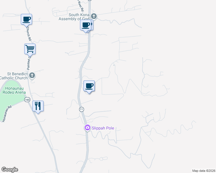 map of restaurants, bars, coffee shops, grocery stores, and more near 84-1080 Bruner Road in Captain Cook