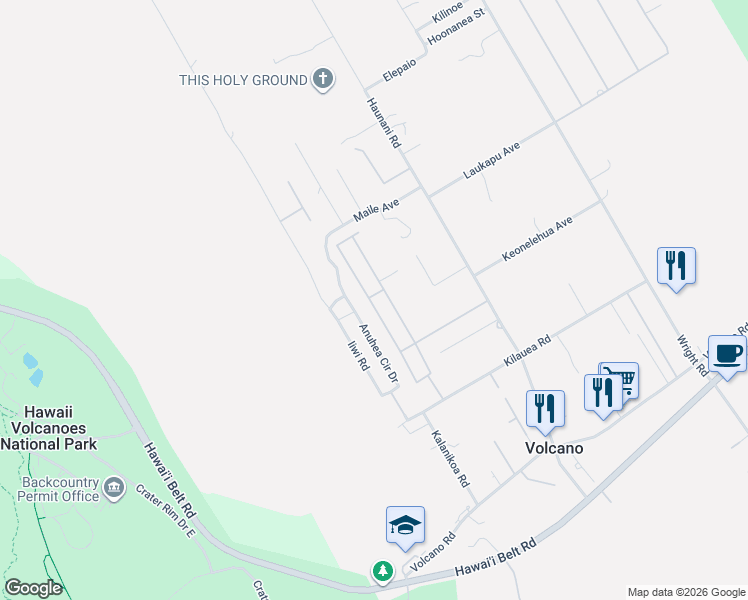 map of restaurants, bars, coffee shops, grocery stores, and more near 19-4133 Kalani Honua Loop in Mountain View