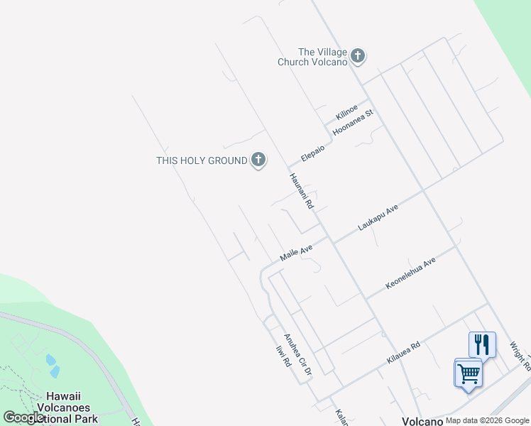 map of restaurants, bars, coffee shops, grocery stores, and more near 194191 D Haunani Road in Mountain View