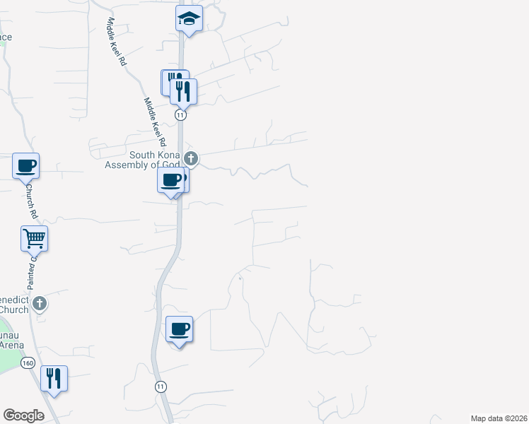 map of restaurants, bars, coffee shops, grocery stores, and more near in Honaunau-Napoopoo
