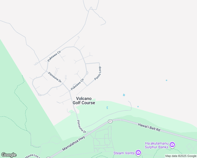 map of restaurants, bars, coffee shops, grocery stores, and more near 99-1796 Painiu Loop in Volcano