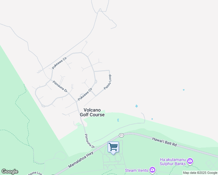 map of restaurants, bars, coffee shops, grocery stores, and more near 99-1796 Painiu Loop in Volcano Golf Course