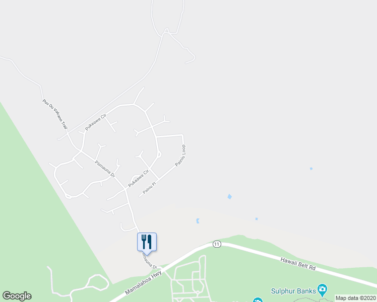 map of restaurants, bars, coffee shops, grocery stores, and more near 99-1812 Painiu Loop in Mountain View