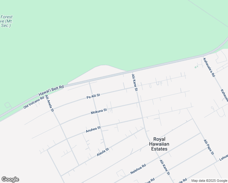 map of restaurants, bars, coffee shops, grocery stores, and more near 11-3233 Pa Alii Street in Volcano