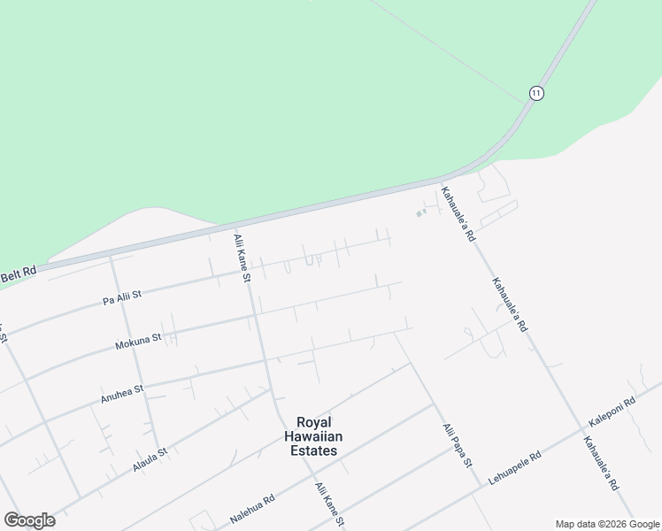 map of restaurants, bars, coffee shops, grocery stores, and more near 113123 A Pa Alii Street in Mountain View