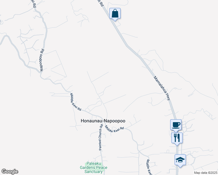 map of restaurants, bars, coffee shops, grocery stores, and more near 83-5614 Rock Bottom Road in Captain Cook