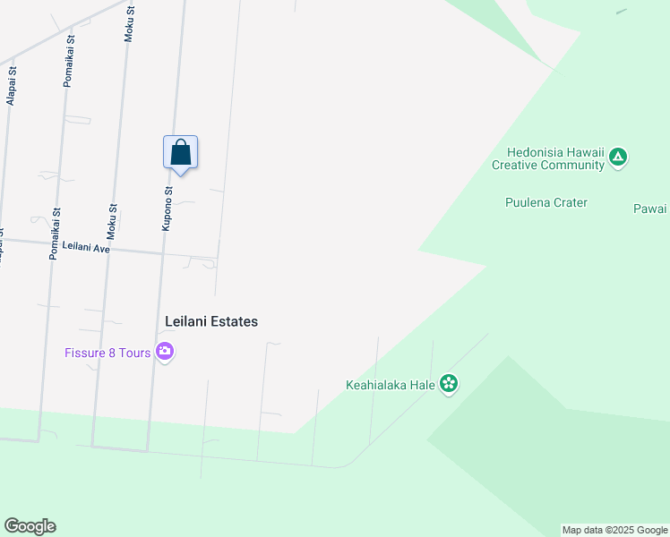 map of restaurants, bars, coffee shops, grocery stores, and more near 13-3495 Makamae Street in Pāhoa