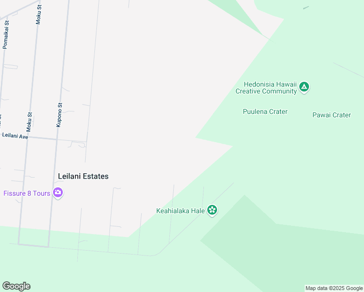 map of restaurants, bars, coffee shops, grocery stores, and more near 13-3467 Hookupu Street in Pāhoa