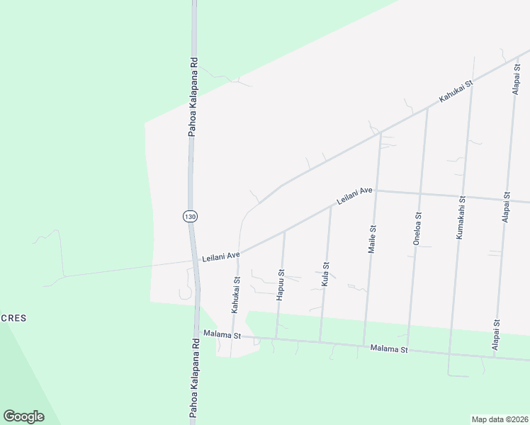 map of restaurants, bars, coffee shops, grocery stores, and more near 13-1291 Kahukai Street in Pāhoa