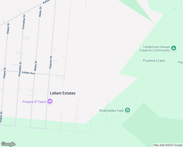 map of restaurants, bars, coffee shops, grocery stores, and more near 13-3495 Makamae Street in Pāhoa