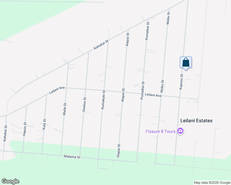map of restaurants, bars, coffee shops, grocery stores, and more near 13-1099 Leilani Avenue in Pāhoa