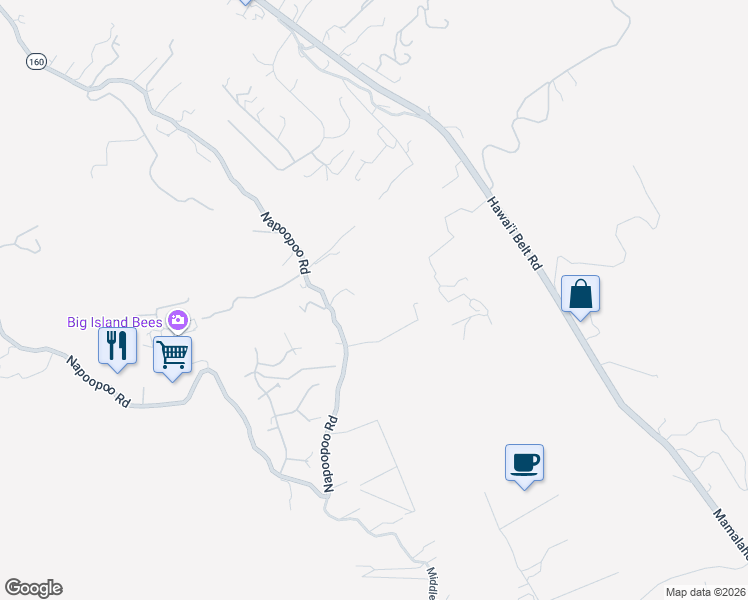 map of restaurants, bars, coffee shops, grocery stores, and more near 83-5782 Napoopoo Road in Captain Cook