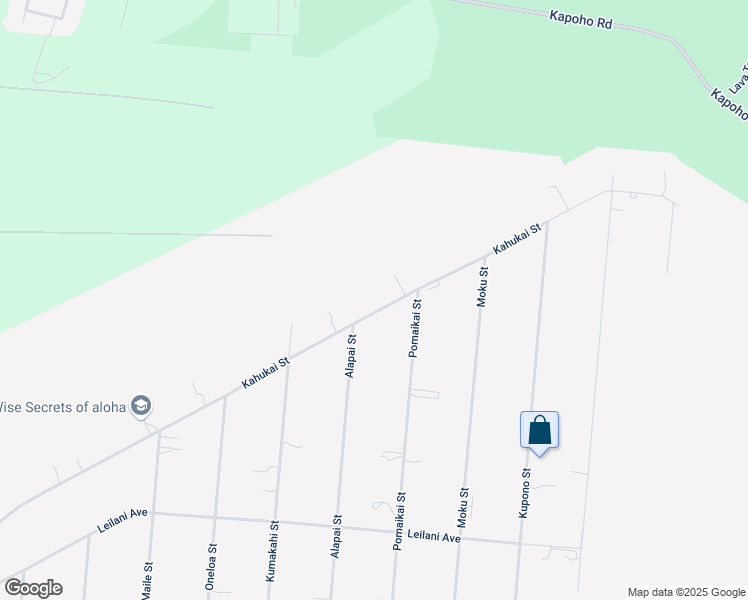 map of restaurants, bars, coffee shops, grocery stores, and more near 13-1020 Kahukai Street in Pāhoa