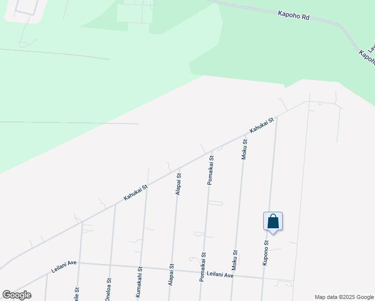 map of restaurants, bars, coffee shops, grocery stores, and more near 13-1020 Kahukai Street in Pāhoa