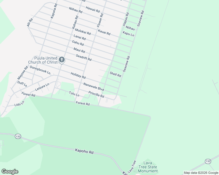 map of restaurants, bars, coffee shops, grocery stores, and more near 14-3575 Nanawale Boulevard in Pāhoa