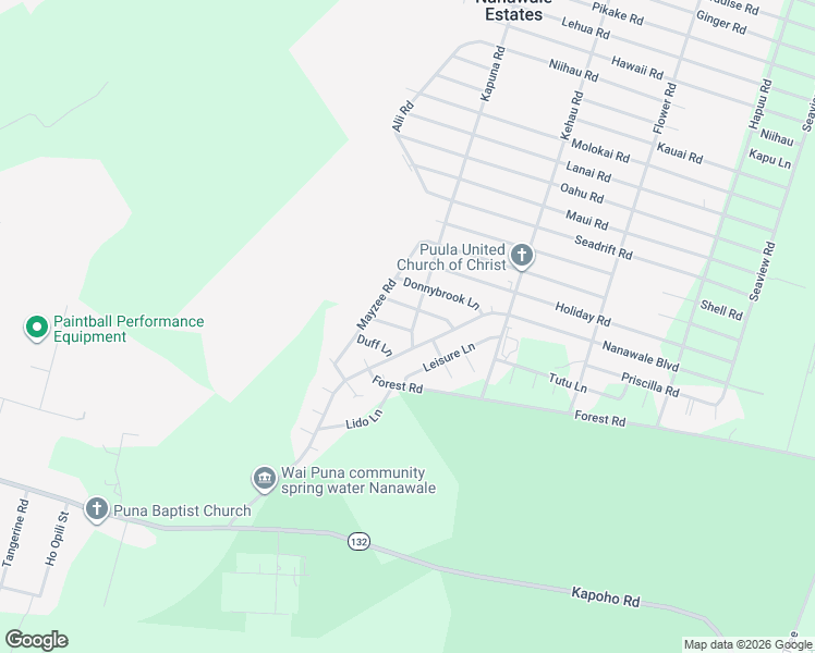 map of restaurants, bars, coffee shops, grocery stores, and more near 14-3320 Dolphin Lane in Pāhoa