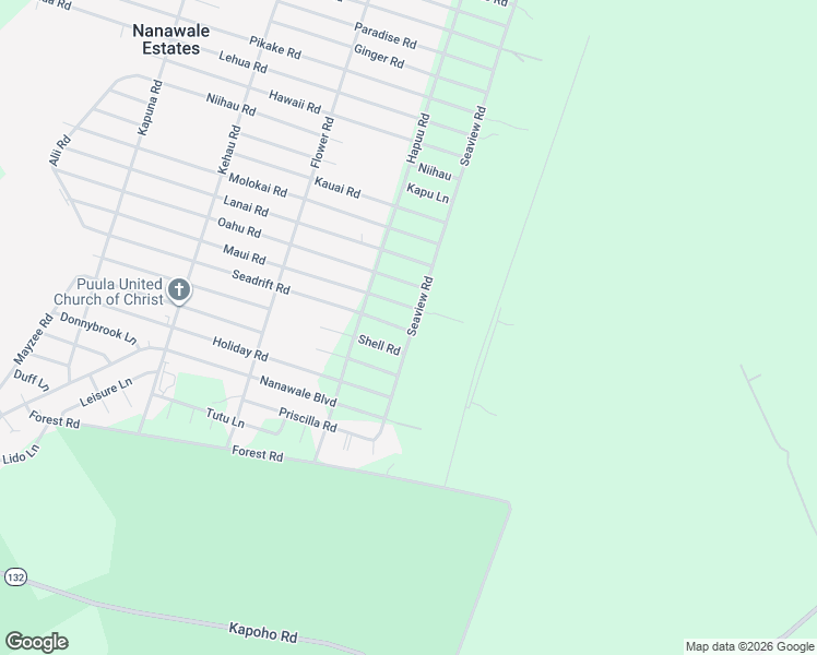 map of restaurants, bars, coffee shops, grocery stores, and more near 14-3583 Seadrift Road in Pāhoa