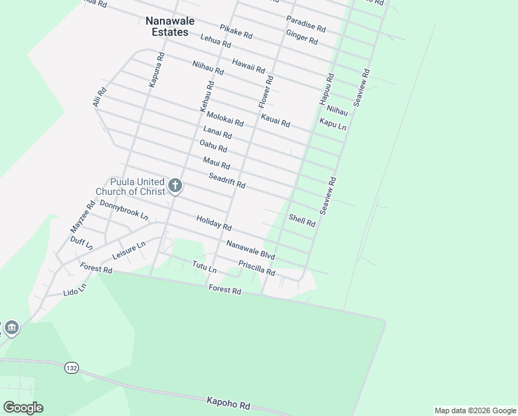map of restaurants, bars, coffee shops, grocery stores, and more near 14-3548 Shell Road in Pāhoa