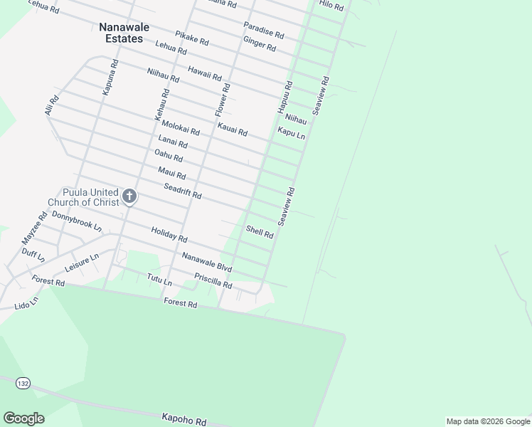 map of restaurants, bars, coffee shops, grocery stores, and more near 14-3583 Seadrift Road in Pāhoa