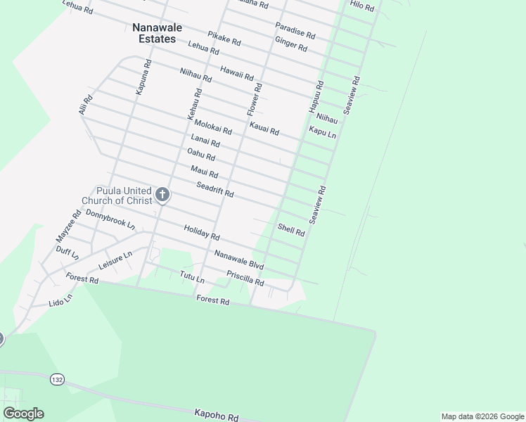 map of restaurants, bars, coffee shops, grocery stores, and more near 14-3548 Shell Road in Pāhoa