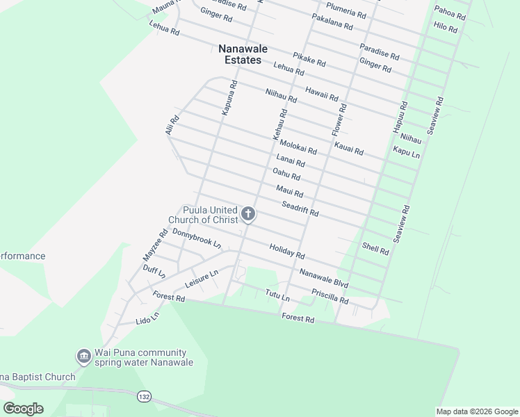 map of restaurants, bars, coffee shops, grocery stores, and more near 14-817 Kehau Road in Pāhoa