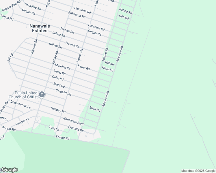 map of restaurants, bars, coffee shops, grocery stores, and more near 14-760 Seaview Road in Pāhoa