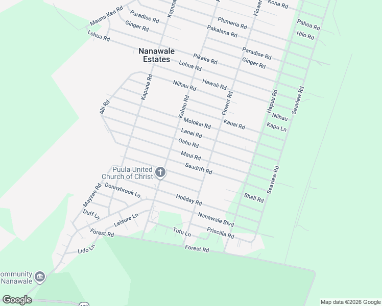 map of restaurants, bars, coffee shops, grocery stores, and more near 14-3499 Maui Road in Pāhoa