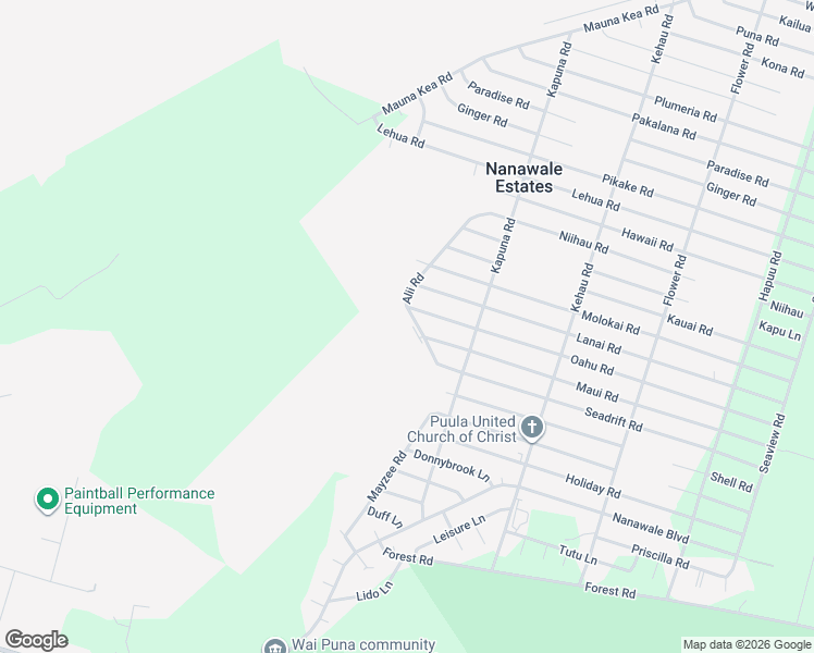 map of restaurants, bars, coffee shops, grocery stores, and more near 14-3396 Alii Road in Pāhoa