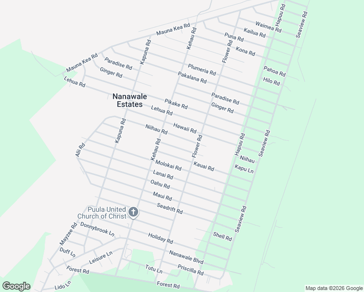 map of restaurants, bars, coffee shops, grocery stores, and more near 14-3524 Niihau Road in Pāhoa