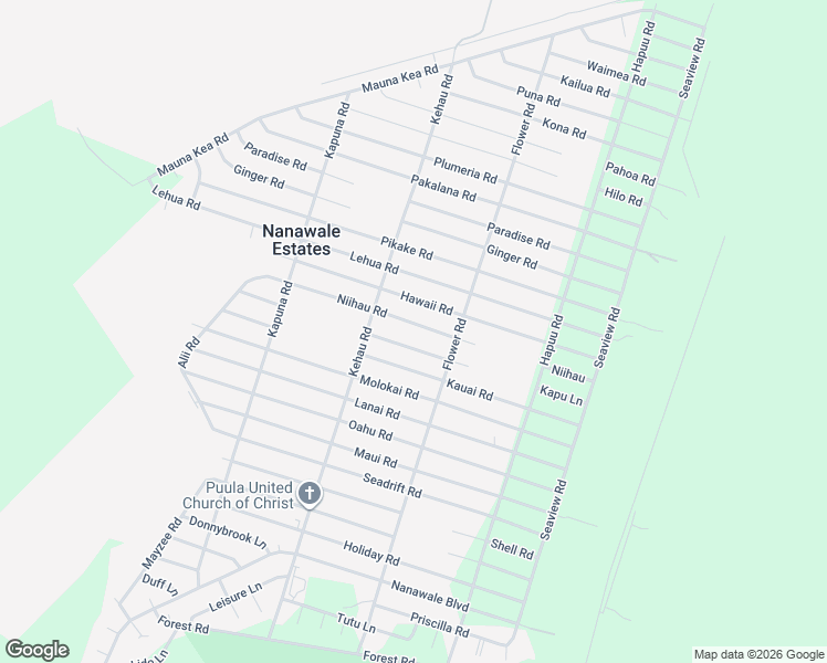 map of restaurants, bars, coffee shops, grocery stores, and more near 14-3524 Niihau Road in Pāhoa