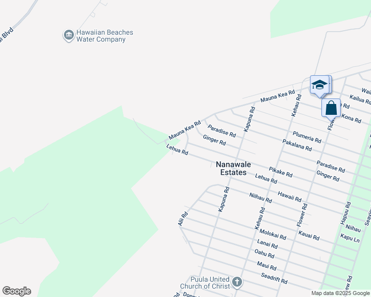 map of restaurants, bars, coffee shops, grocery stores, and more near 14-3332 Lehua Road in Pāhoa