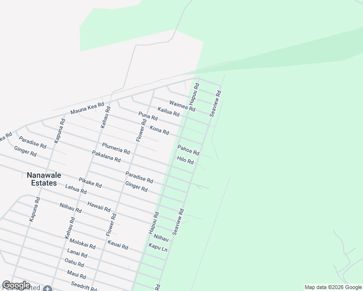 map of restaurants, bars, coffee shops, grocery stores, and more near 14-584 Hapuu Rd in Pāhoa