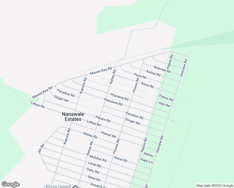 map of restaurants, bars, coffee shops, grocery stores, and more near 14-3465 Plumeria Road in Pāhoa